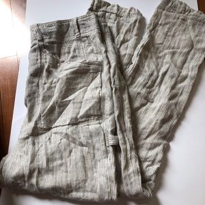 2/2 FREE PEOPLE LINEN PANTS WHITER !